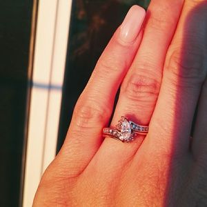 14KY MARQUISE DIAMOND RING & DIAMOND WRAP